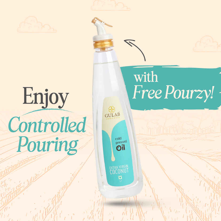 Gulab Virgin Coconut Cold Pressed Oil (Nariyal Oil) | Bottle