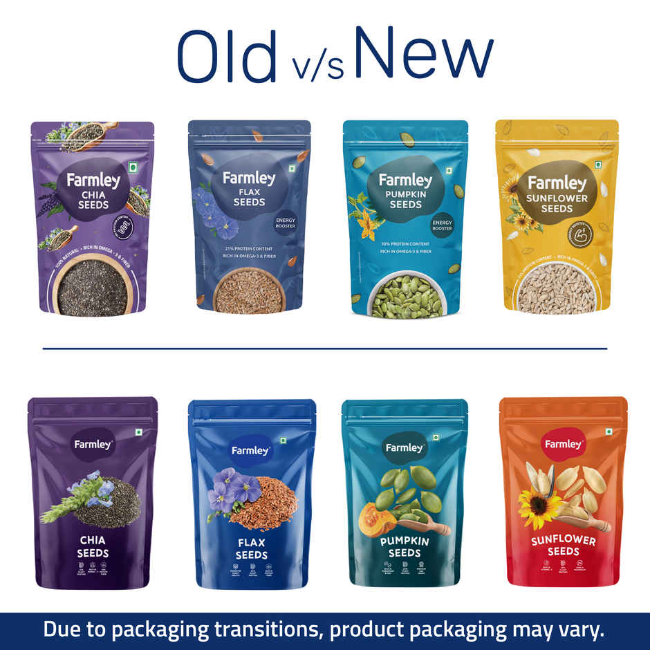 Farmley Premium Seeds- Chia, Flax, Pumpkin & Sunflower Seeds 4 Pack Combo