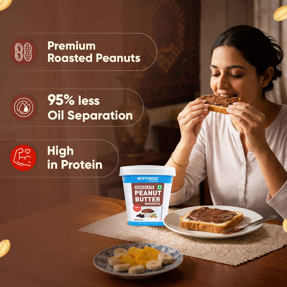 MyFitness Chocolate Peanut Butter Smooth Spread | High Protein
