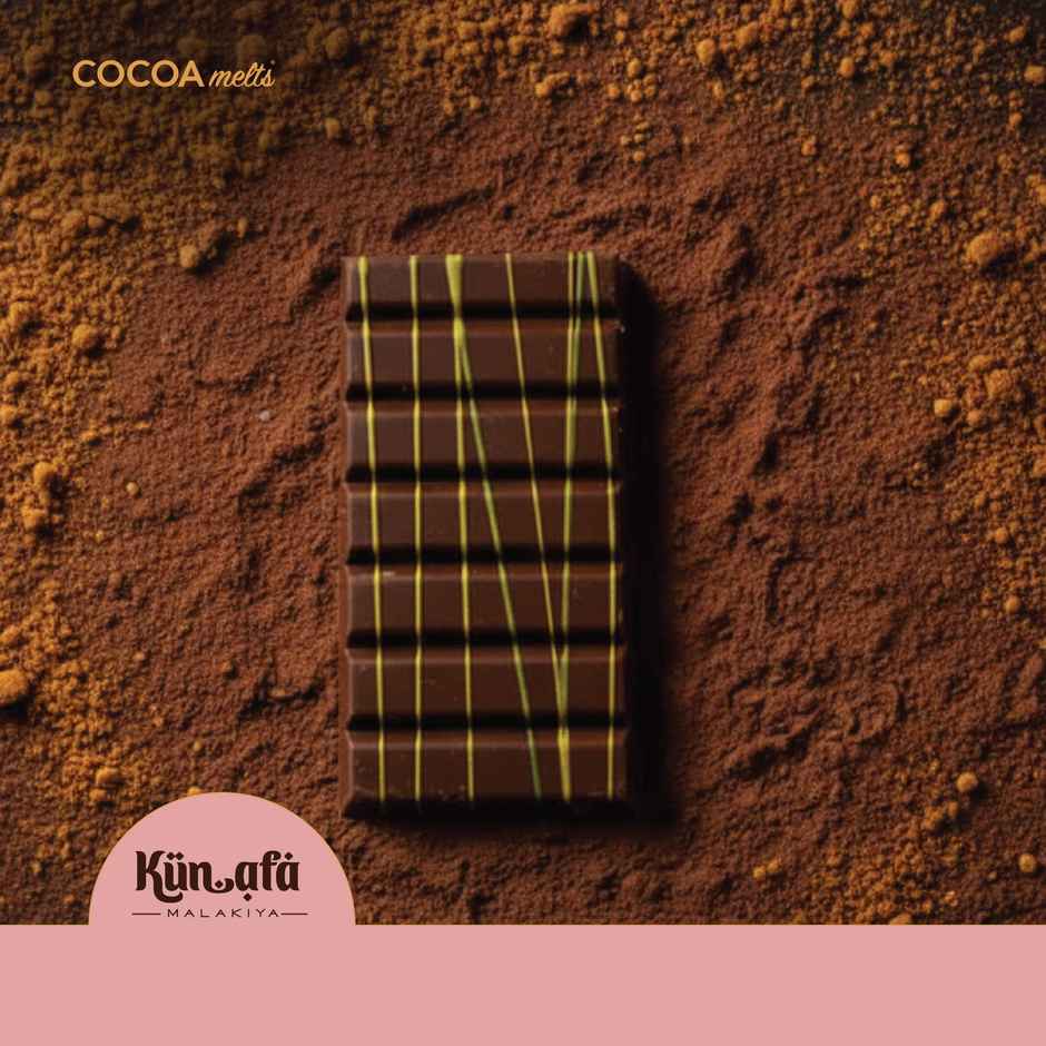 Cocoa Melts Dubai Speculoos Kunafa Chocolate Bar