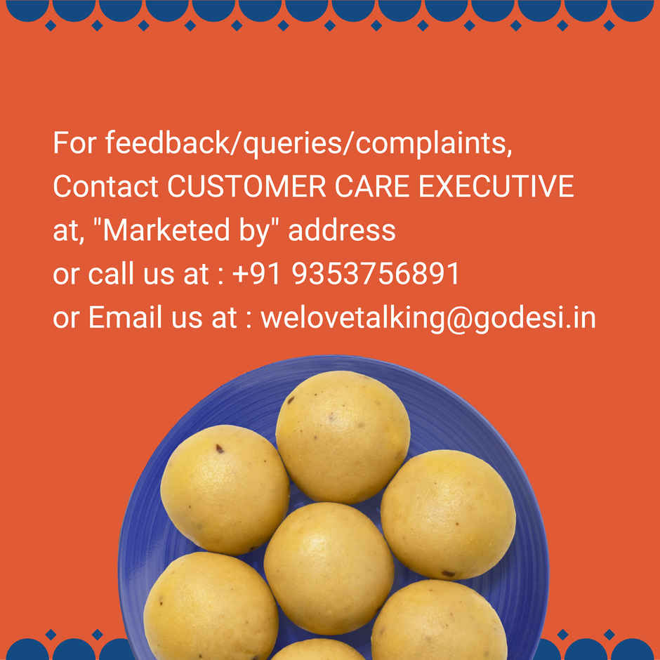 GO DESi Ghee Besan Laddu | No Palm Oil, Maida | With Pure Cow Ghee