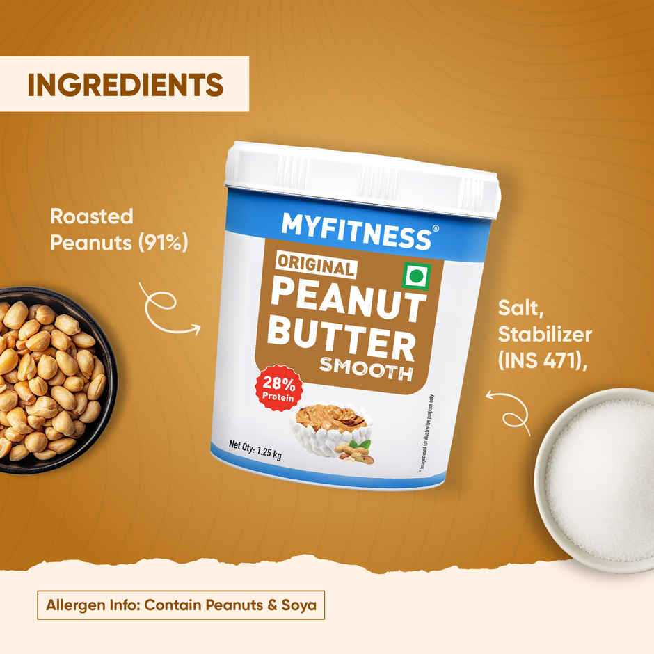 MyFitness Original Peanut Butter Smooth Spread | High Protein