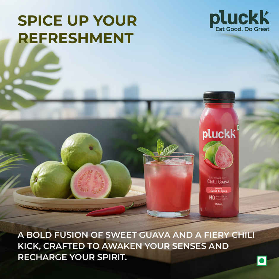 Pluckk Cold Pressed Extracted Guava Juice |No Preservatives | No Added Sugar