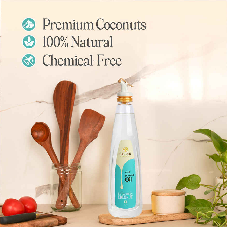 Gulab Virgin Coconut Cold Pressed Oil (Nariyal Oil) | Bottle