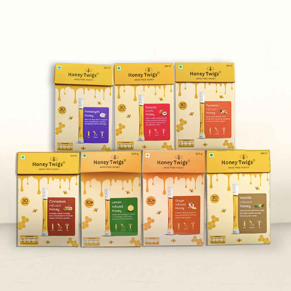 Honey Twigs Rainbow Flavoured Honey Combo | 7 Sticks