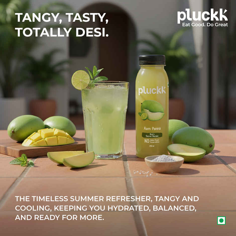 Pluckk Cold Pressed Extracted Aam Panna Juice | No Preservatives | No Added Sugar