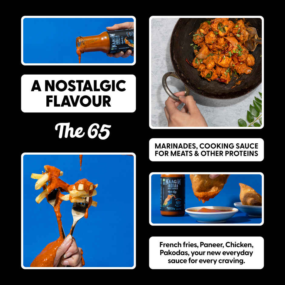 Naagin The 65 Hot Sauce - Bold, Tangy & Spicy Sauce 230 GRAM