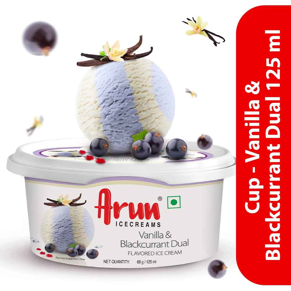 Arun Vanilla And Blackcurrant Ice Cream Cup Combo