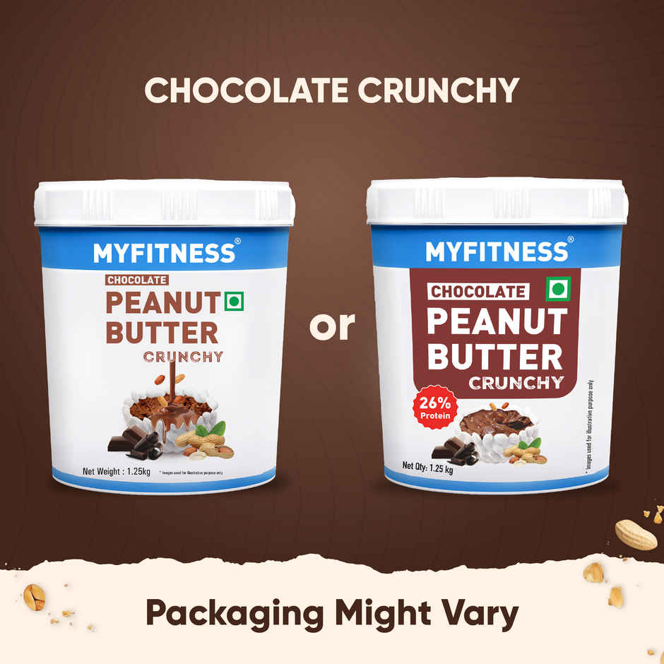 MyFitness Chocolate Peanut Butter Crunchy Spread | High Protein