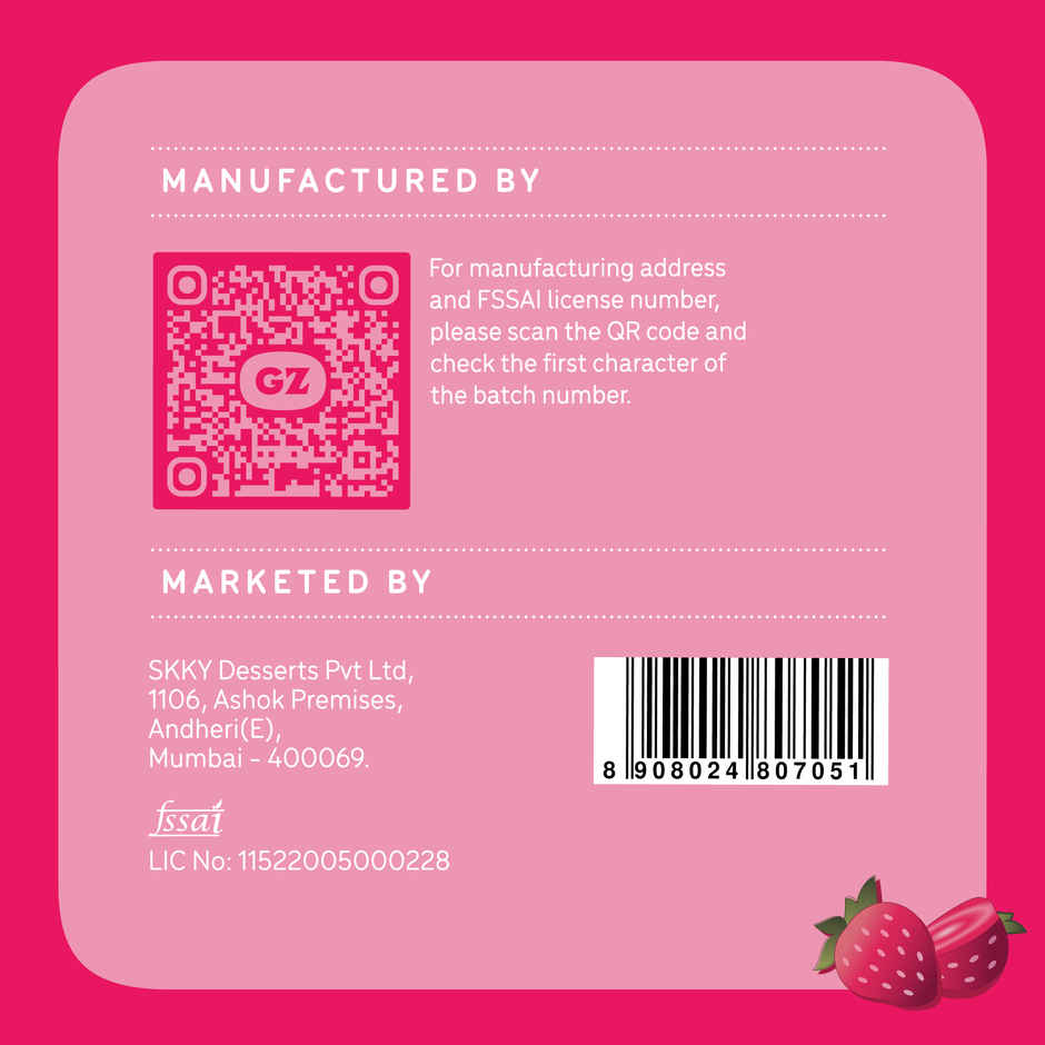 Go Zero strawberry Sundae Guilt Free Ice cream cup