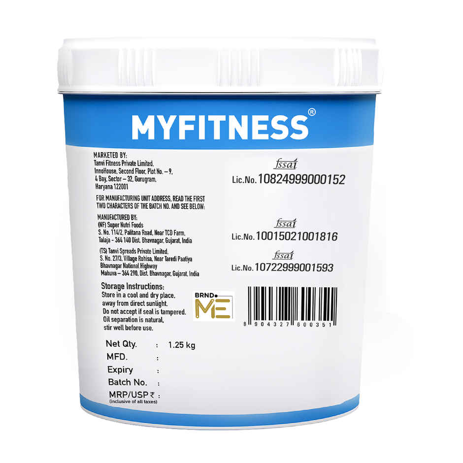 MyFitness Chocolate Peanut Butter Smooth Spread | High Protein