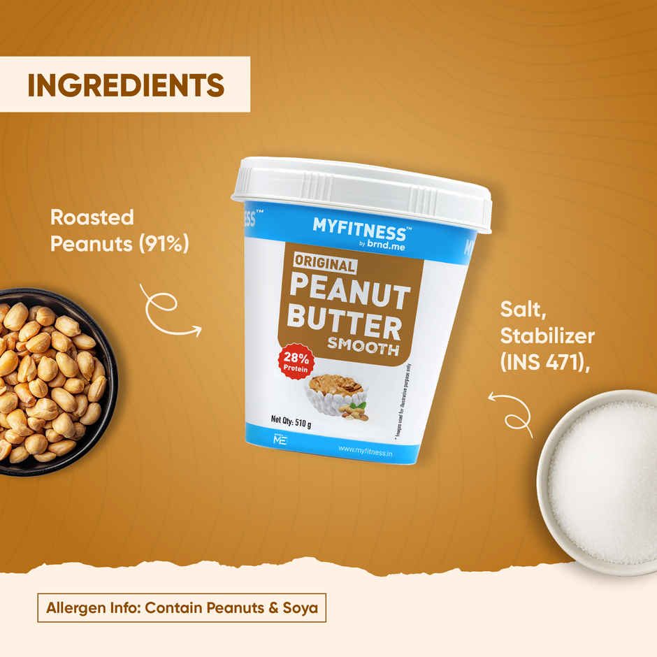 MyFitness Original Peanut Butter Smooth Spread | High Protein