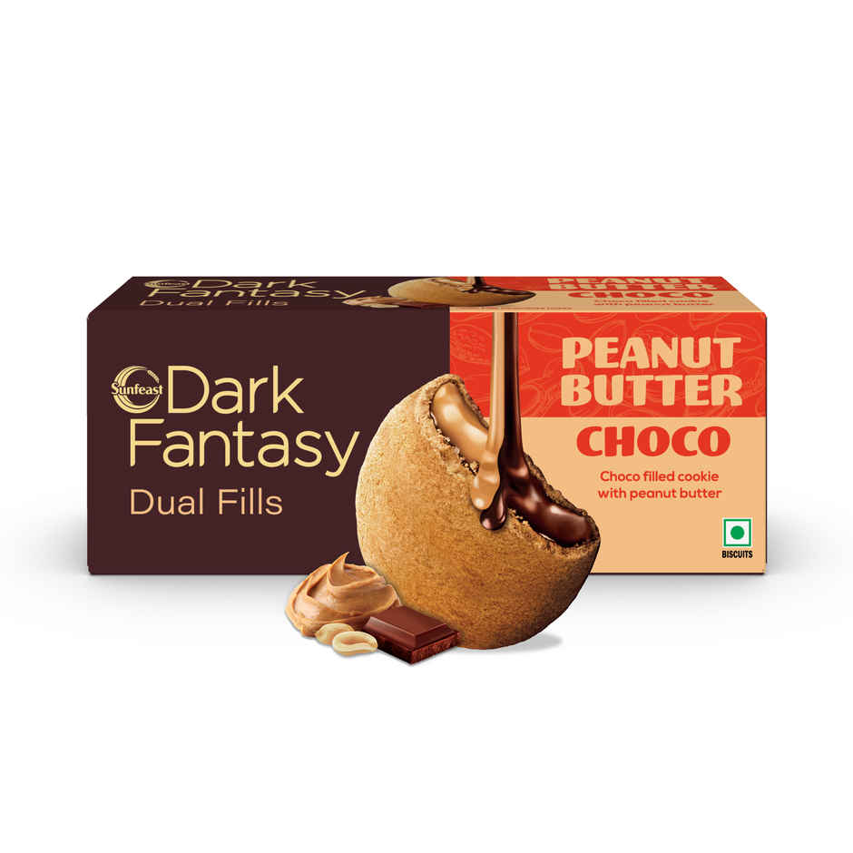 Sunfeast Dark Fantasy Peanut Butter Choco Dual Fills Biscuit