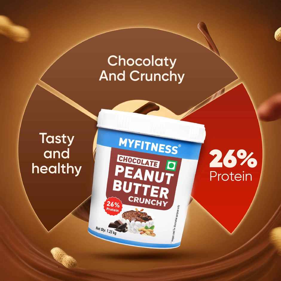 MyFitness 26g High Protein Chocolate Peanut Butter Spread - Crunchy