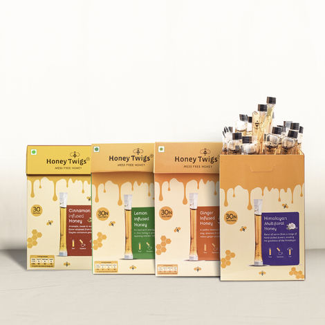 Honey Twigs Cinnamon Infused Honey| 30 Twigs Pack