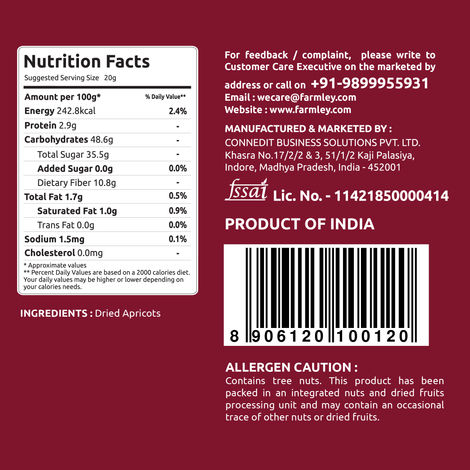 Farmley Premium Turkish Dried Apricots (Khubani)