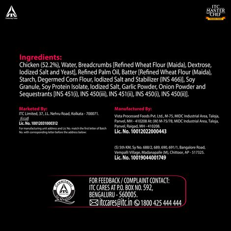 ITC Master Chef Crunchy Chicken Nuggets | Source of Protein | No Added Preservatives | 55 pieces