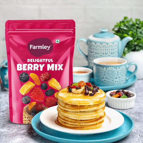 Farmley Mix Dried Berries- Cranberries, Blueberries, Strawberries, Black Raisins, Peach & More