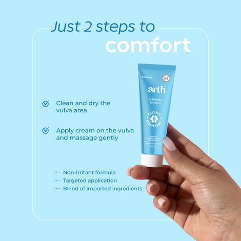 Arth By Emcure Intimate Care Cream | pH 3.5 - 4.5 with Tea Tree Oil | For Dryness & Itch Relief