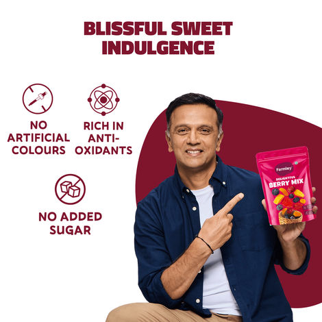 Farmley Mix Dried Berries- Cranberries, Blueberries, Strawberries, Black Raisins, Peach & More