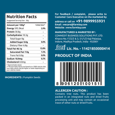 Farmley Premium Pumpkin Seeds AAA Grade