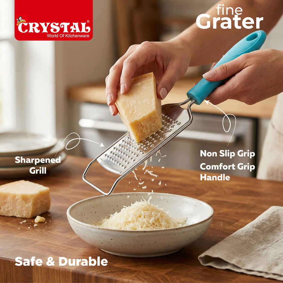 Crystal Stainless Steel Fine Grater, Multicolour