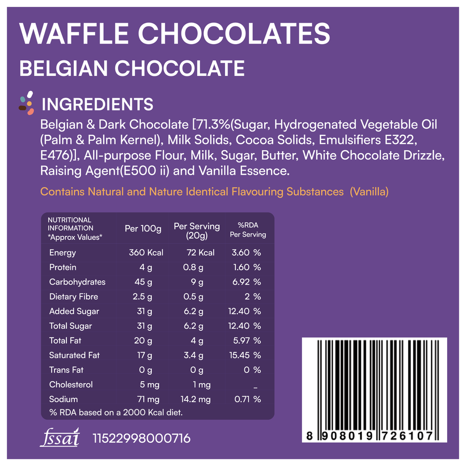 Nova Nova Waffle Chocolates- Belgian Chocolate