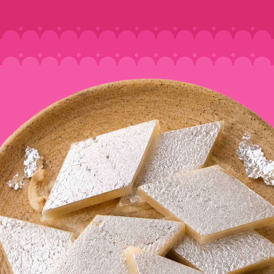 GO DESi Premium Kaju Katli | 61% Cahews | More Cashew, Less Sugar