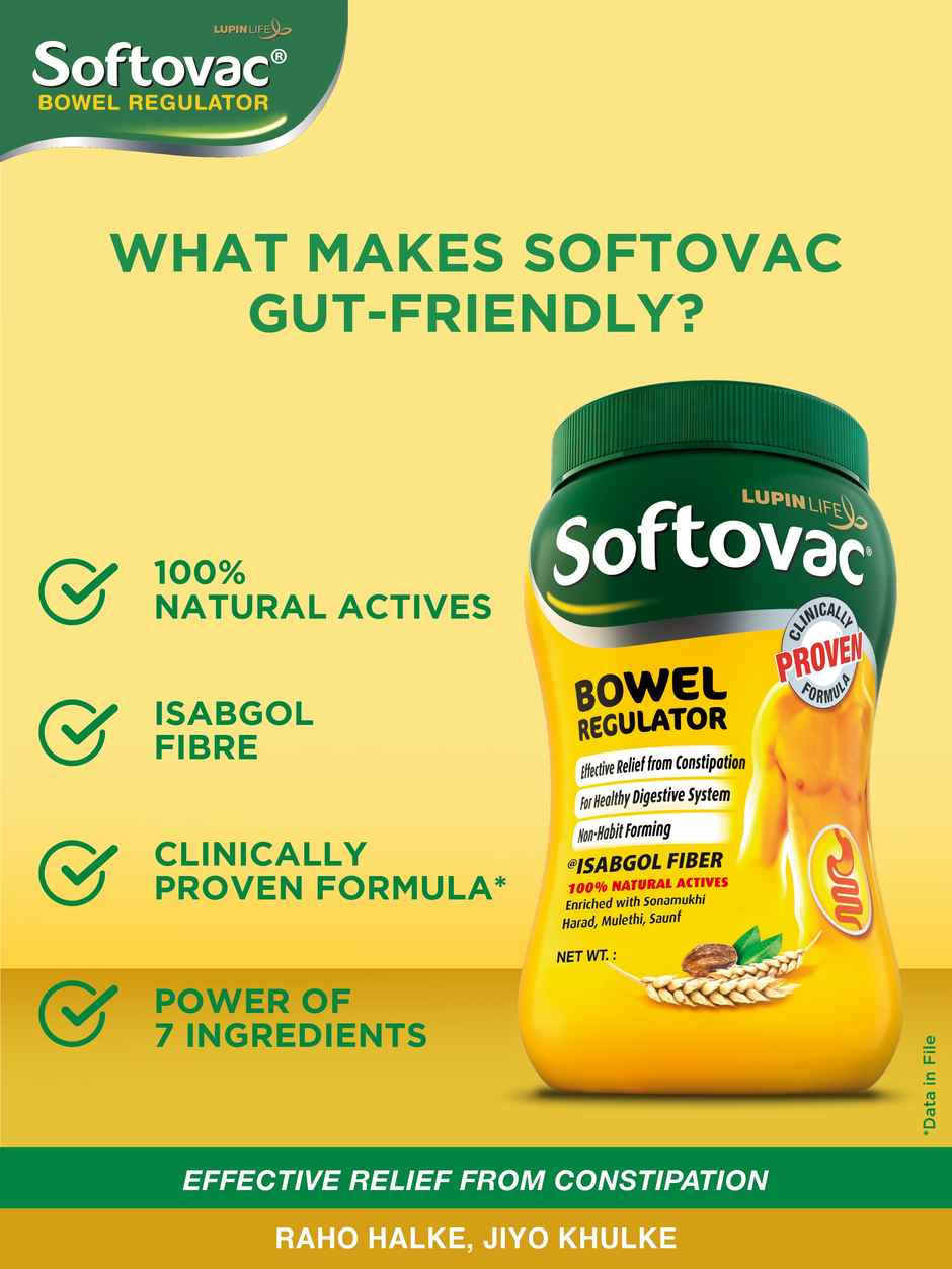 Softovac Isabgol Powder | Bowel Regulator Relief From Constipation