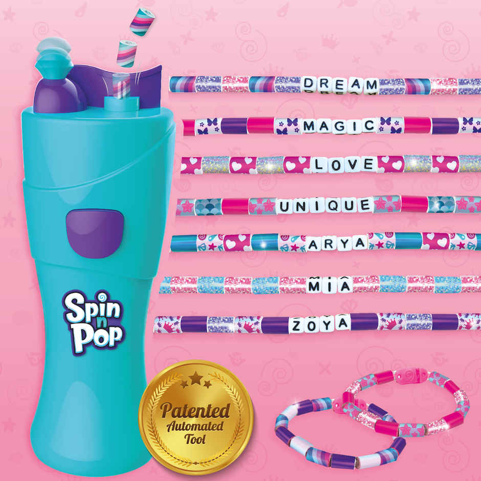 Imagimake Spin N Pop Bracelet Kit | Jewelry Craft Toy | Creative Art Gift for Kids