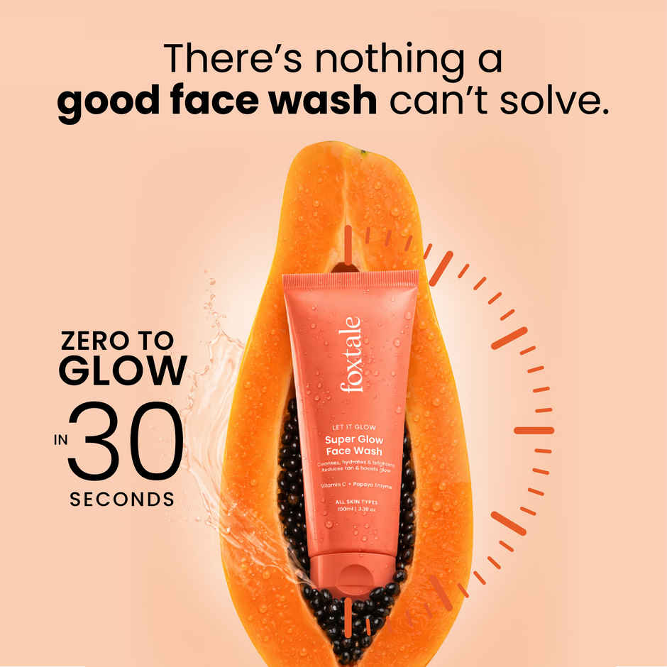 Foxtale Detan Glow Face Wash with Papaya Enzyme & Vitamin C