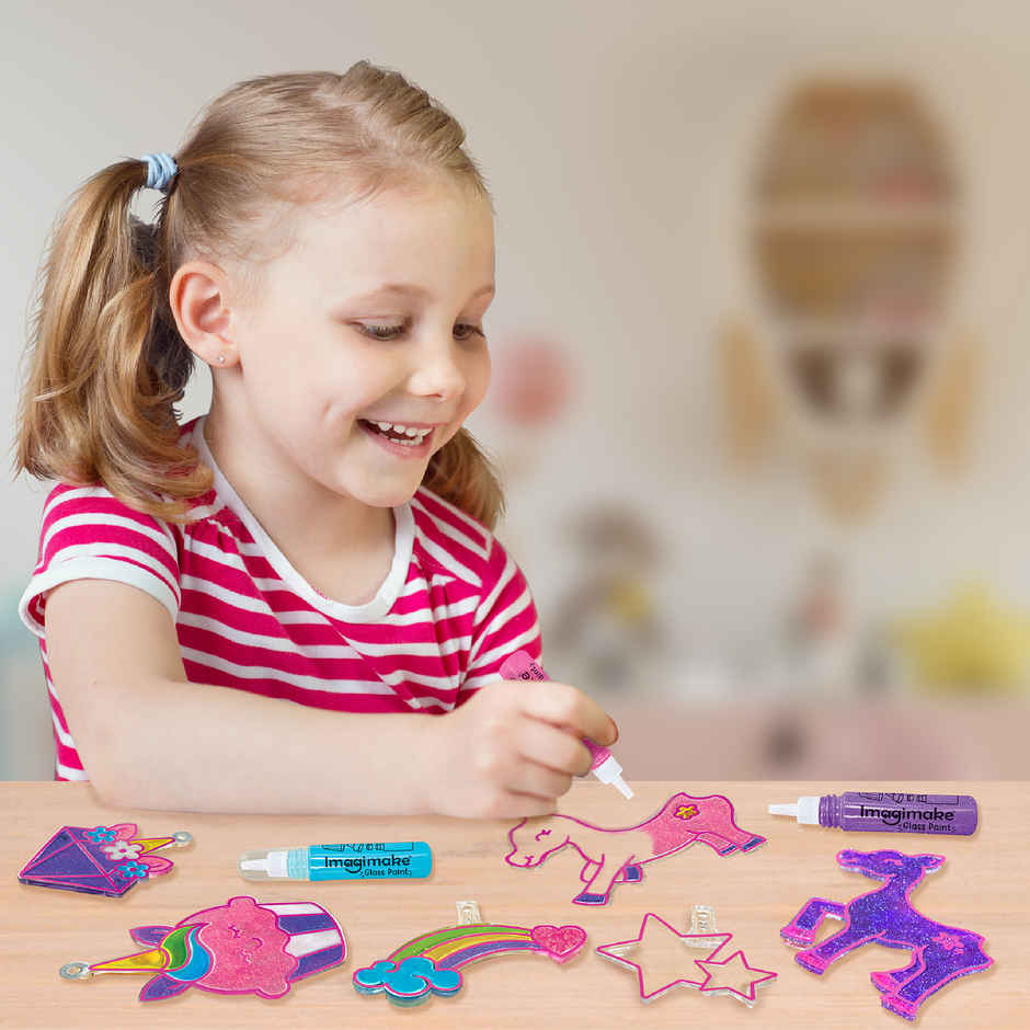 Imagimake Window Art | Unicorn Kit | Decorative Art Toy | Magical Craft Gift for Kids