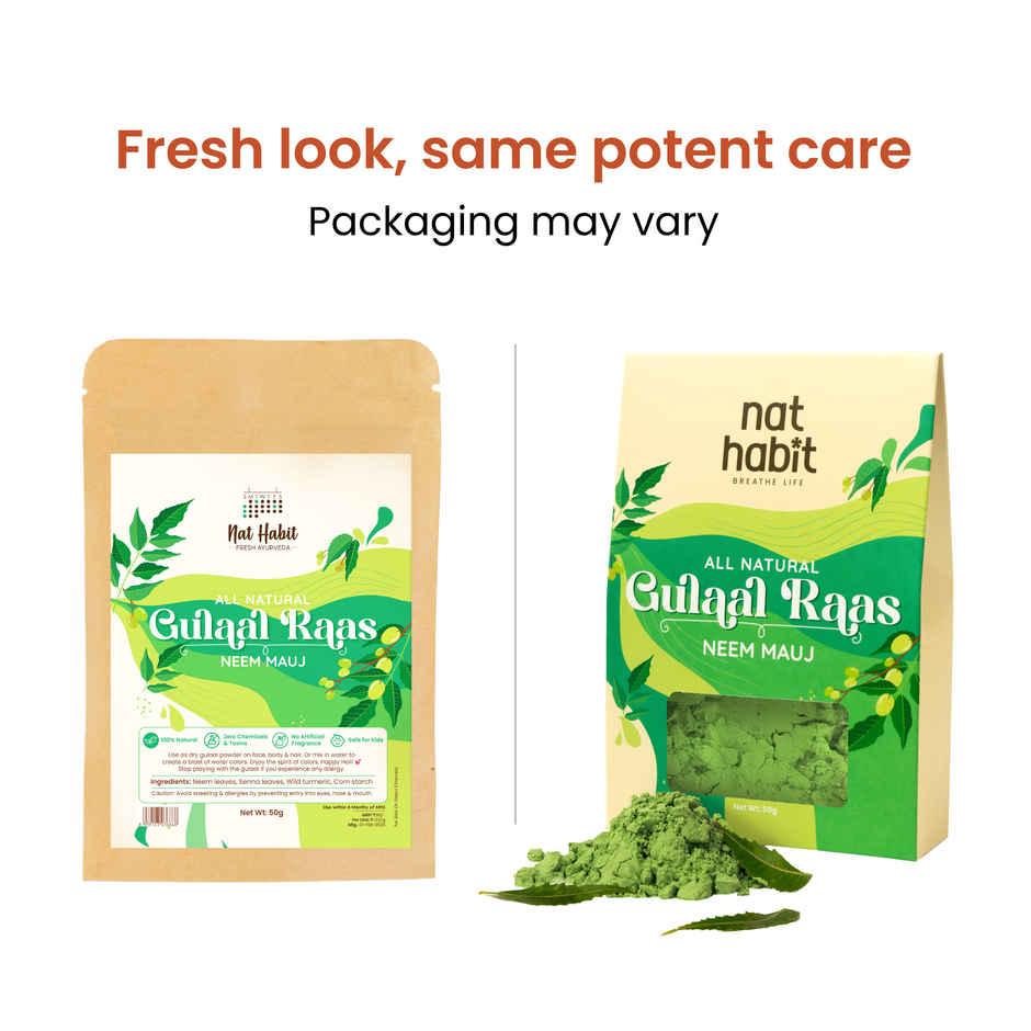 Nat Habit Natural Organic Holi Color Gulal | Green | Neem Mauj