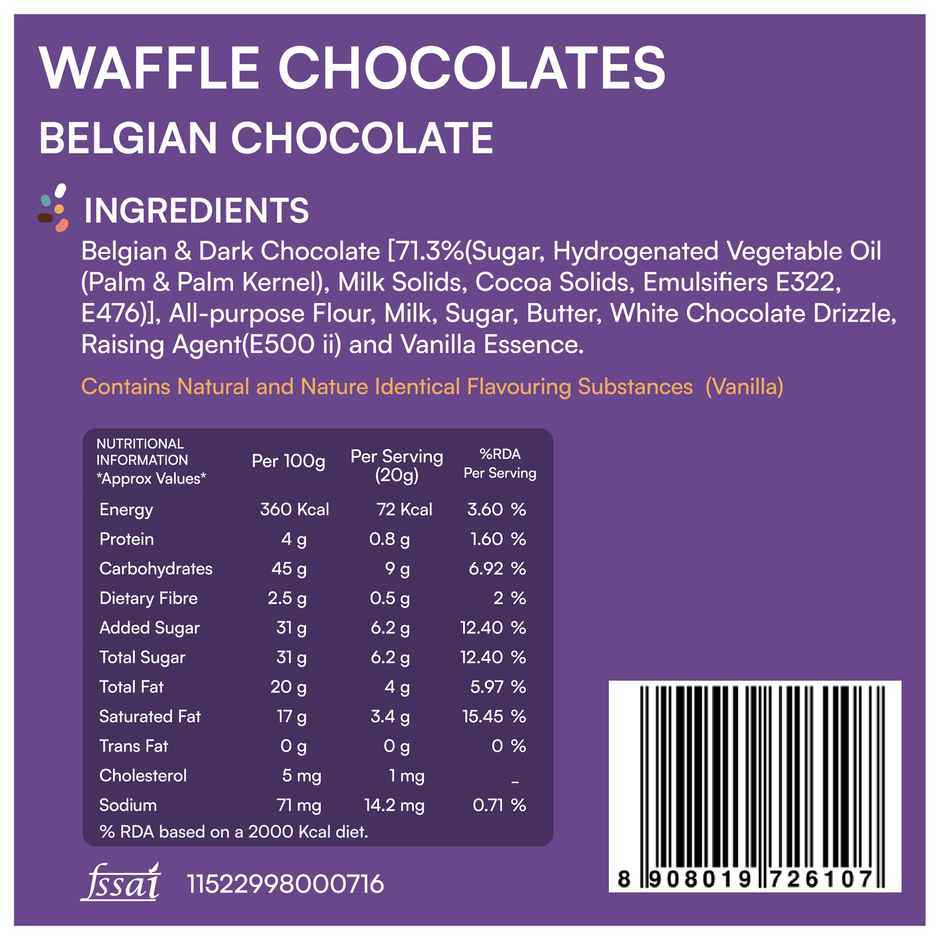 Nova Nova Waffle Chocolates- Belgian Chocolate