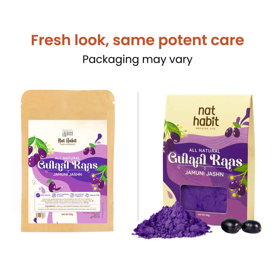 Nat Habit Natural Organic Holi Colour Gulal | Purple | Jamuni Jashn