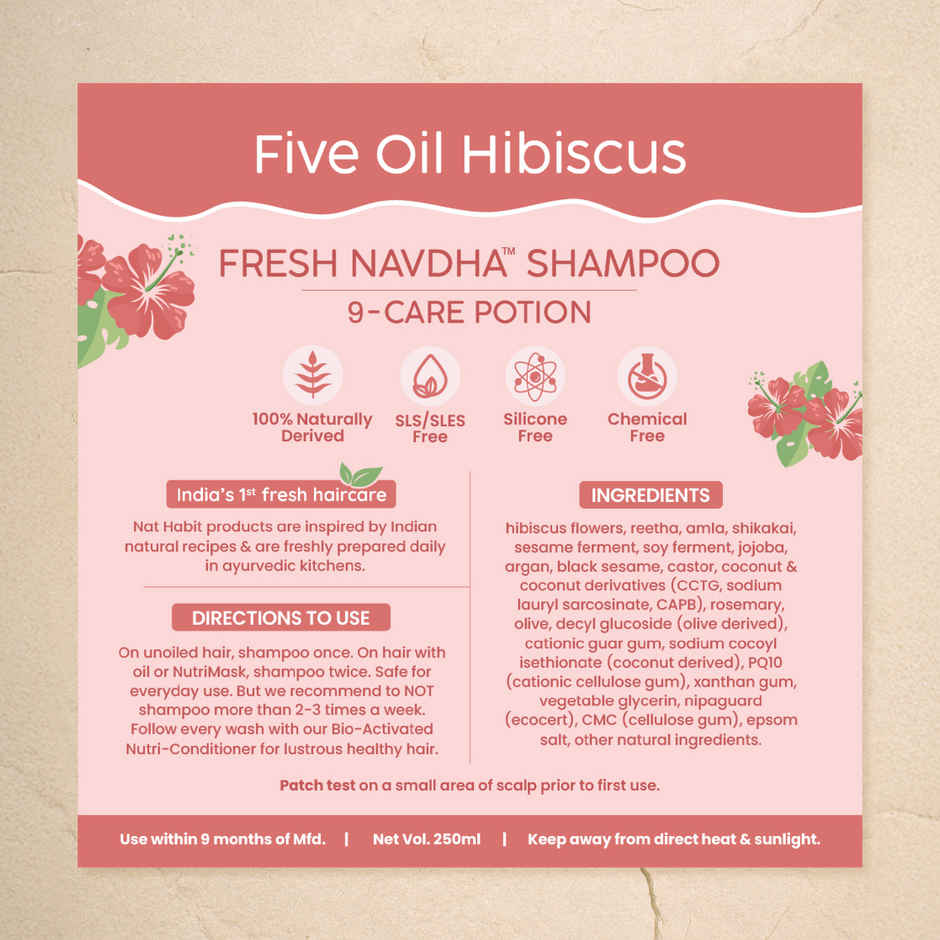 Nat Habit Hibiscus Shampoo For Long & Thick Hair