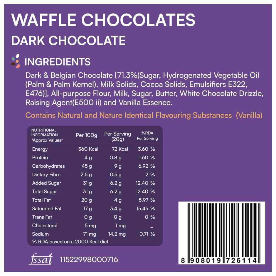 Nova Nova Waffle Chocolates- Dark Chocolate