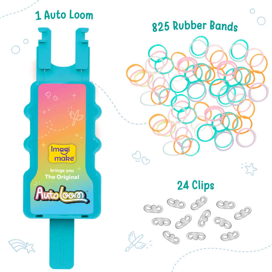 Imagimake Rainbow Loom Glow in the Dark Bracelet Making Kit | DIY Art & Craft Kit | Creative Gift for Kids | Age 7+