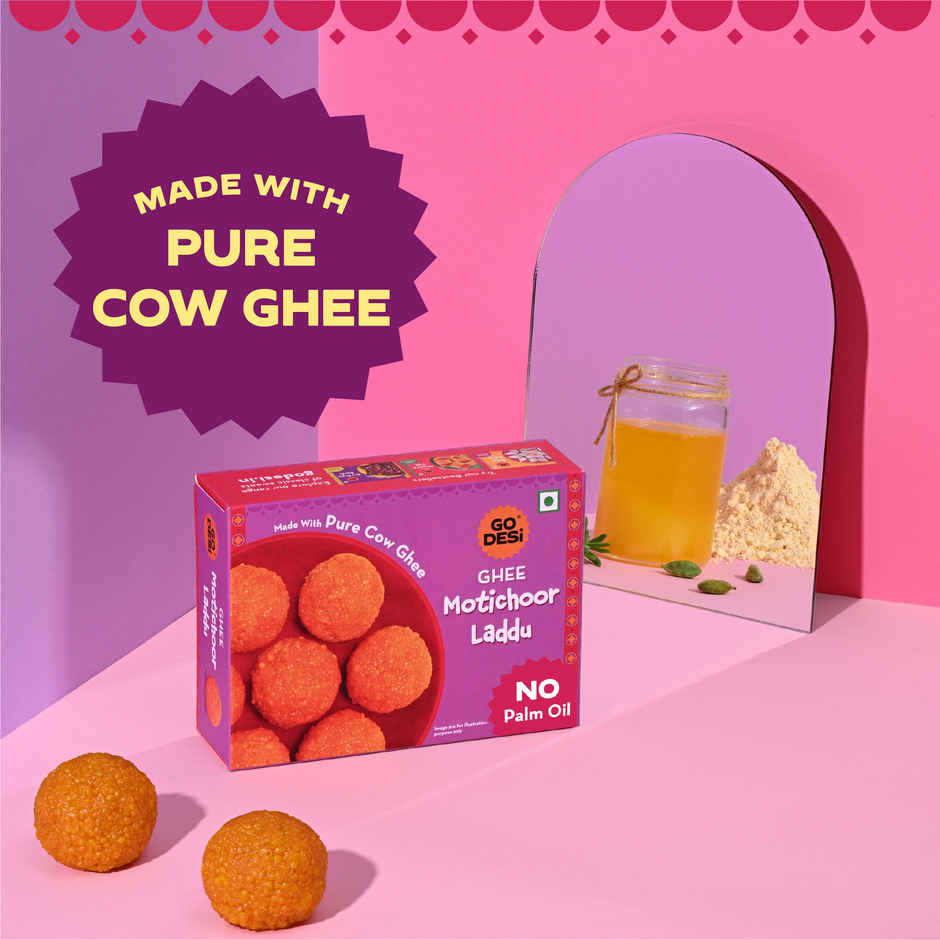 GO DESi Ghee Motichoor Laddu | No Palm Oil | With Pure DESi Ghee