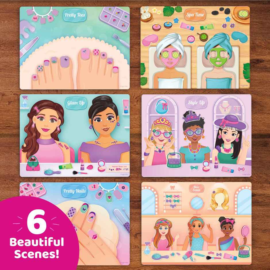 Imagimake Reusable Sticker Fun Hair and Makeup Kit