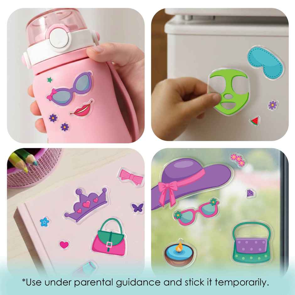 Imagimake Reusable Sticker Fun Hair and Makeup Kit