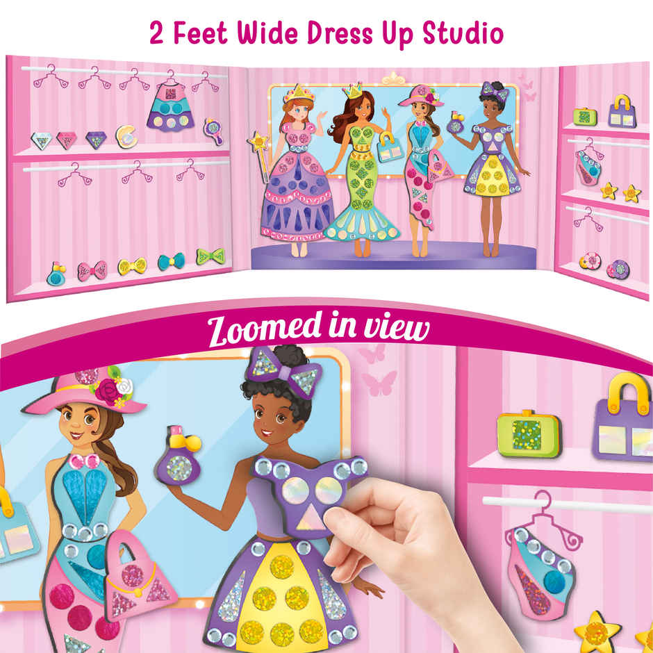Imagimake Magnetic Dress-Up Princess Kit | Pretend Play Toy | Birthday Gift for Girls