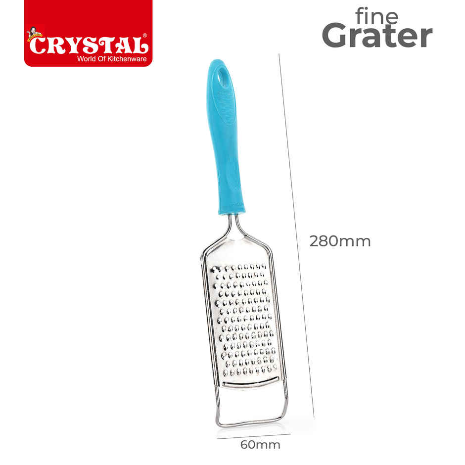 Crystal Stainless Steel Fine Grater, Multicolour