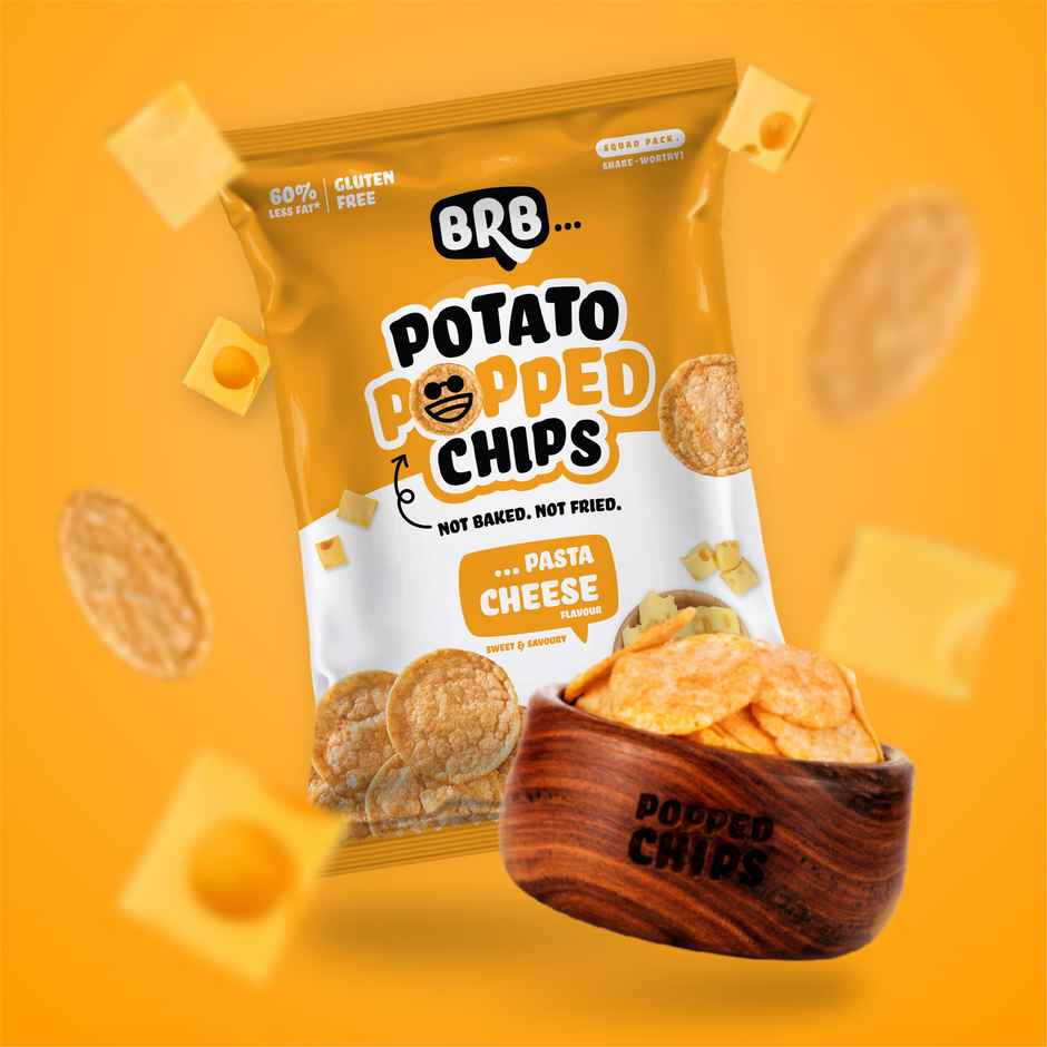 BRB Potato Popped Chips | Pasta Cheese Flavour