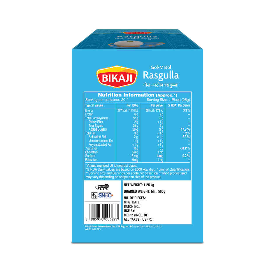 Bikaji Gol-Matol Rasgulla | Soft & Juicy Sweet
