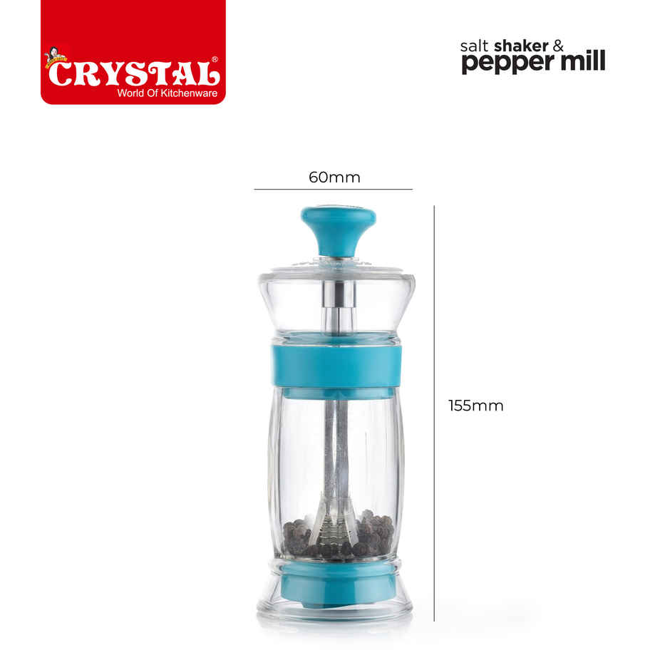 Crystal Salt Shaker & Pepper Mill , Assorted Colour