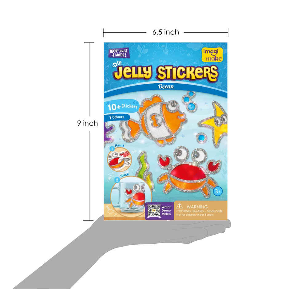 Imagimake DIY Jelly Stickers Ocean Glass Painting Kit Art and Craft Toy Gift for Kids