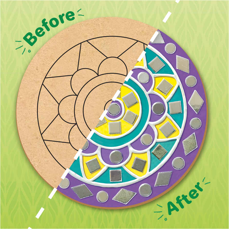 Imagimake DIY Lippan Art and Craft Kit Toys 3 Design Birthday Gifting for Kids