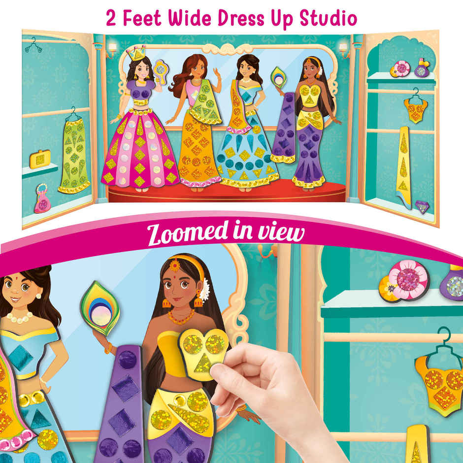 Imagimake Magnetic Dress-Up - Indian Princess | Pretend Play Toy | Birthday Gift for Girls