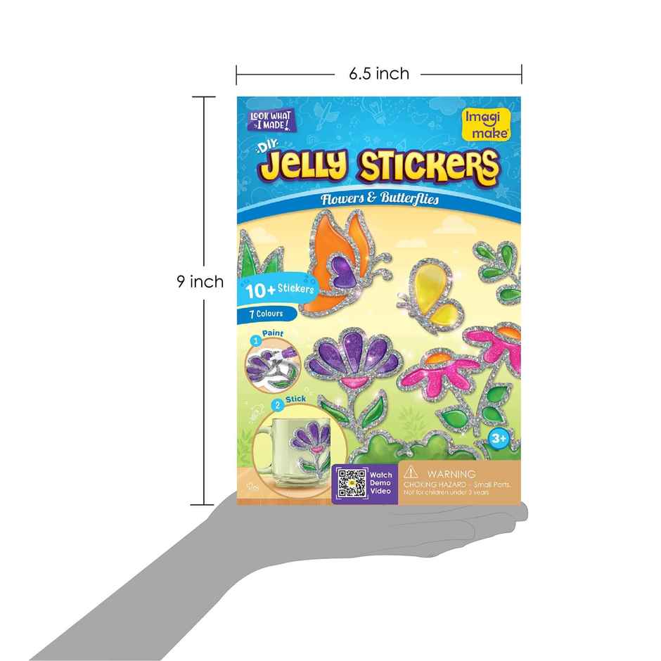 Imagimake DIY Jelly Stickers Flower and Butterfly Glass Painting Kit